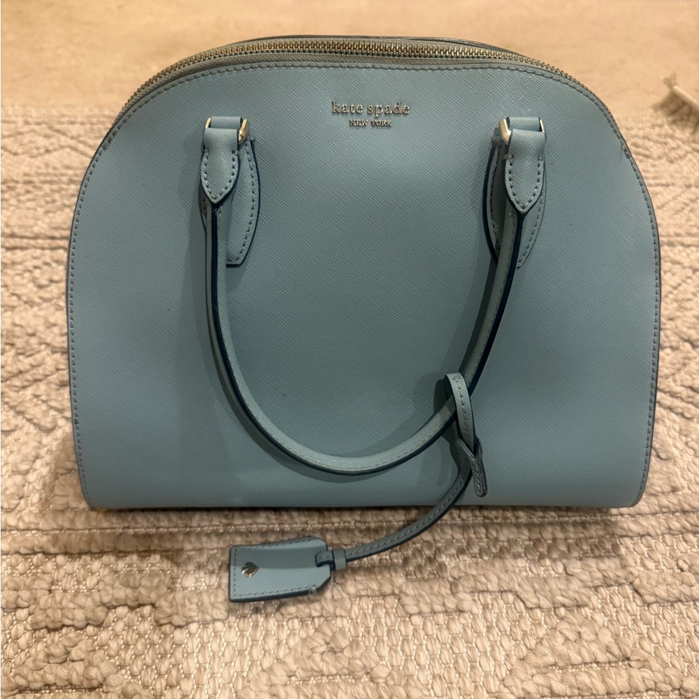 Kate Spade New York Light Blue Dome Satchel Crossbody – Saffiano Leather